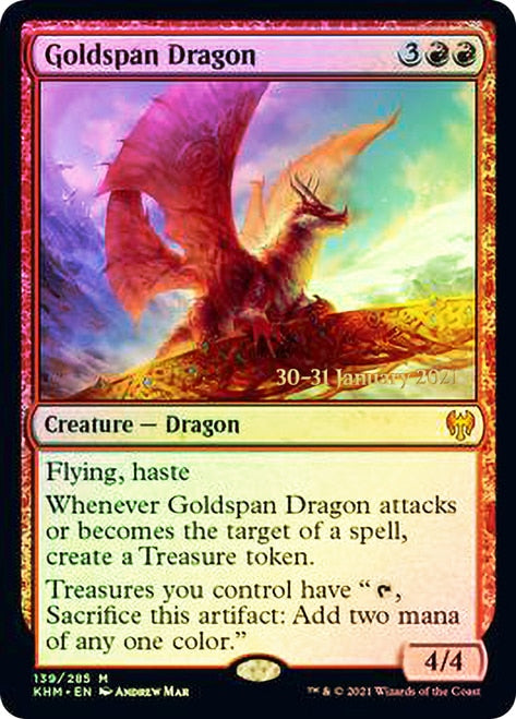 Goldspan Dragon (PRE-139) - Kaldheim Promos Foil