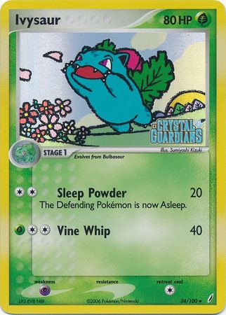 Ivysaur - 034/100 34/100 - Crystal Guardians Reverse Holofoil