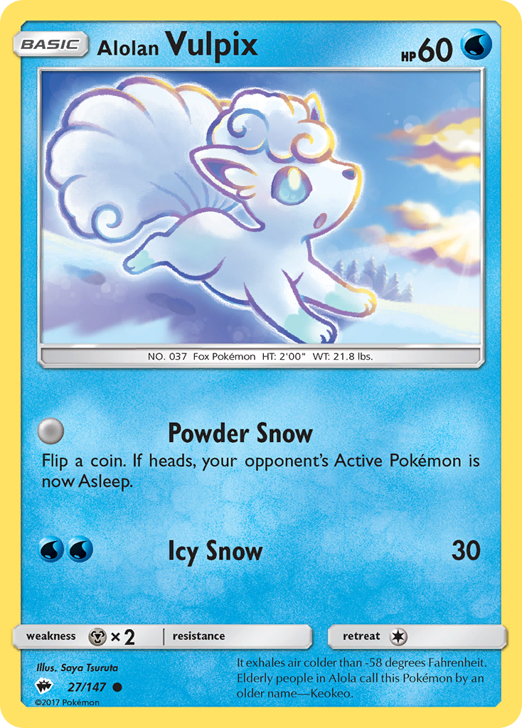 Alolan Vulpix 27/147 - SM  Burning Shadows