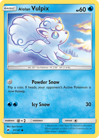 Alolan Vulpix 27/147 - SM  Burning Shadows