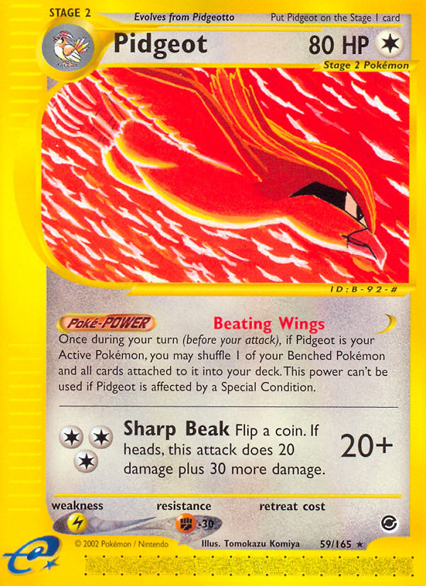Pidgeot (59) - 59/165 Expedition - Rare