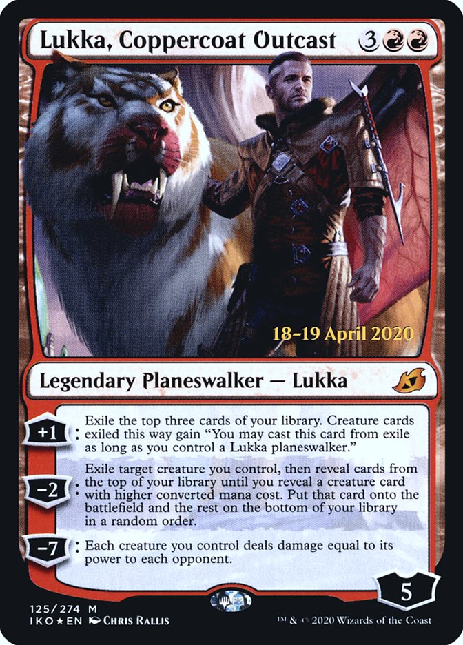 Lukka, Coppercoat Outcast (PRE-125) - Ikoria: Lair of Behemoths Promos Foil