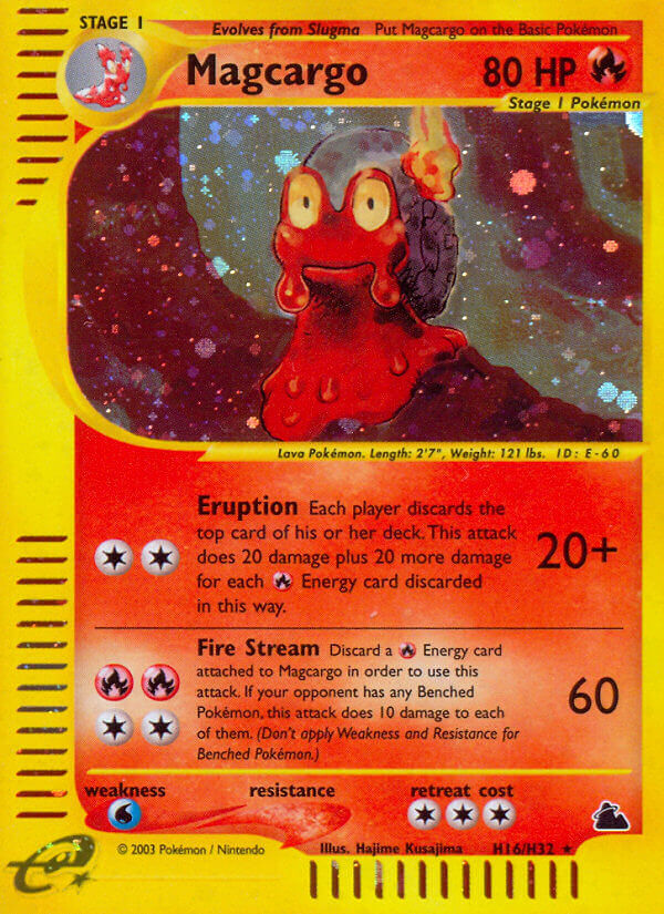 Magcargo (H16) - H16/144 - Holofoil Skyridge - Holo Rare