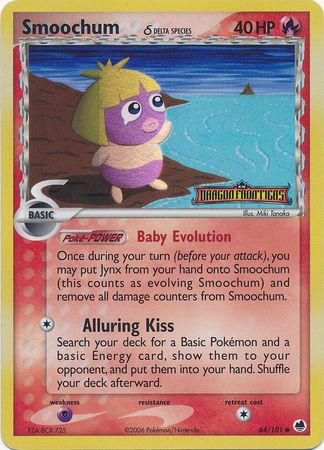Smoochum (Delta Species) 64/101 - Dragon Frontiers Reverse Holofoil