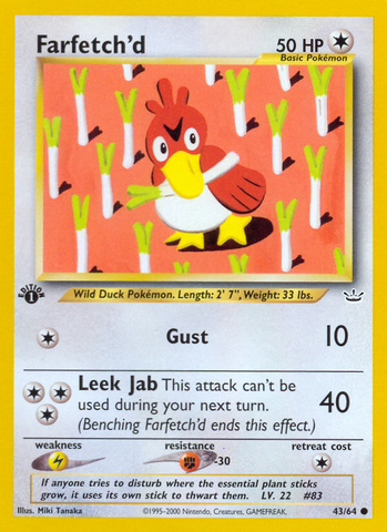 Farfetch'd 43/64 - Neo Revelation 1st Edition