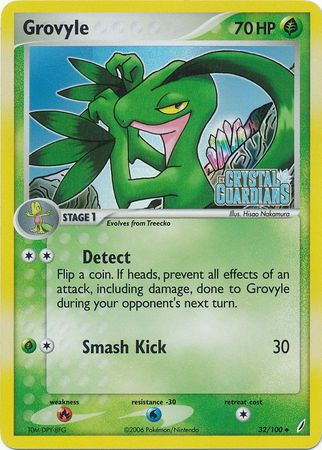 Grovyle 32/100 - Crystal Guardians Reverse Holofoil