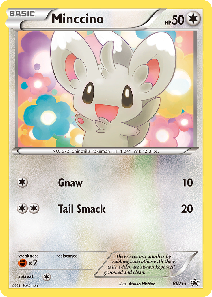 Minccino - BW13 (Cracked Ice Holo) - Black and White Promos Holofoil