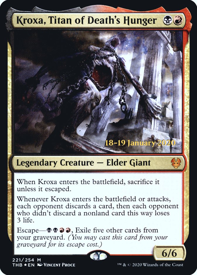 Kroxa, Titan of Death's Hunger (PRE-221) - Theros Beyond Death Promos Foil