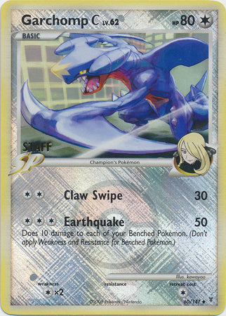 Garchomp C - 60/147 (League Promo) [Staff] - League & Championship Cards Reverse Holofoil