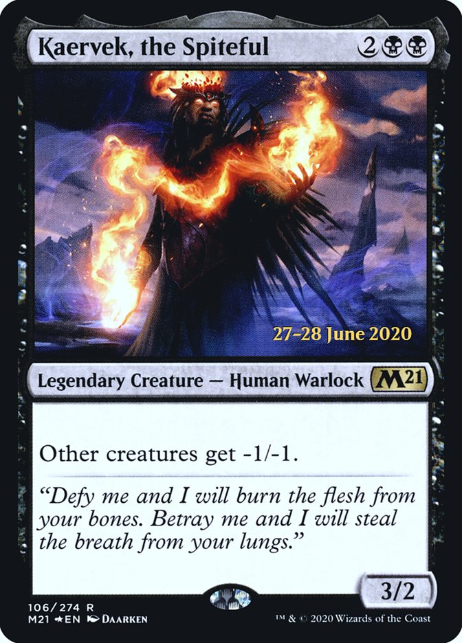 Kaervek, the Spiteful (PRE-106) - Core Set 2021 Promos Foil