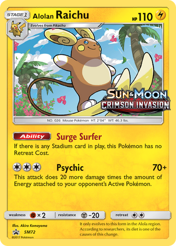 Alolan Raichu - SM72 (Prerelease)/248 - SM Promos Holofoil