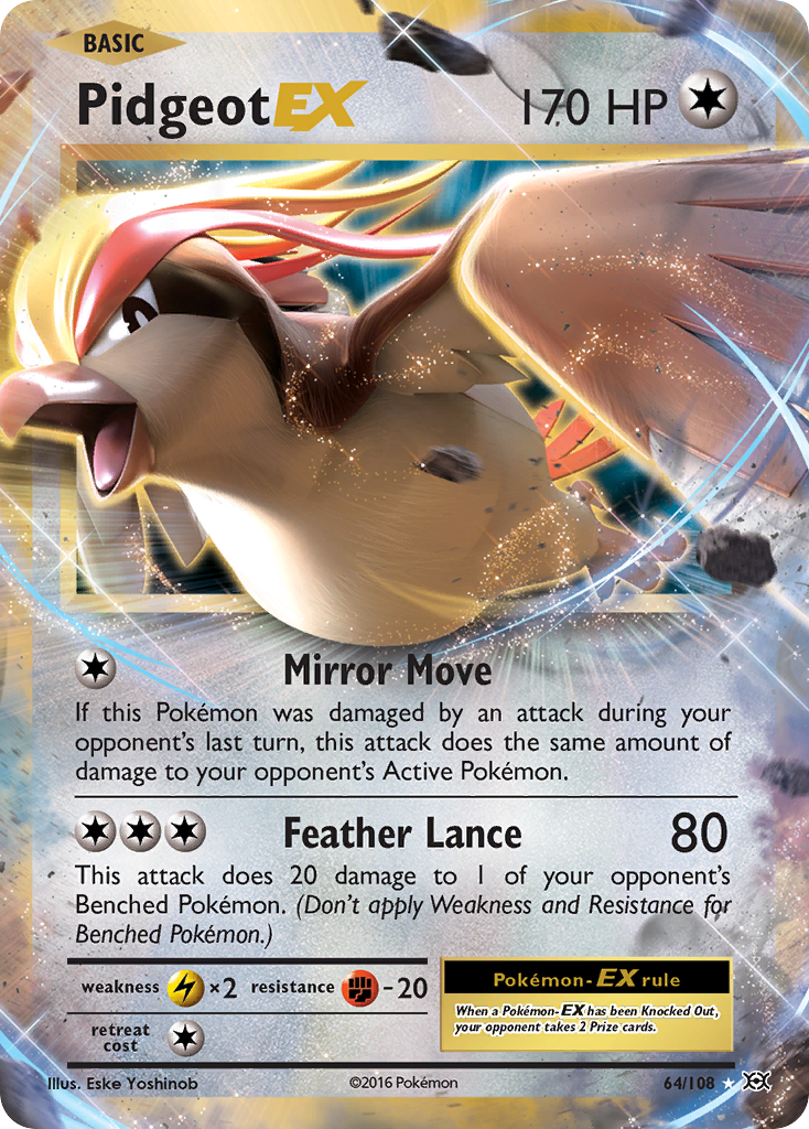 Pidgeot EX 64/108 - XY  Evolutions Holofoil