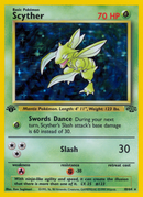 Scyther (10) 10/64 - Jungle 1st Edition Holofoil