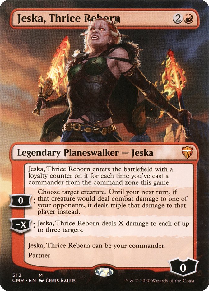 Jeska, Thrice Reborn (Borderless) (CMR-513) - Commander Legends (Borderless)