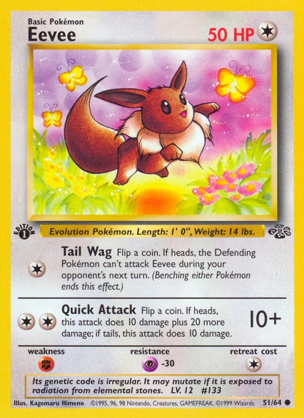 Eevee 51/64 - Jungle 1st Edition