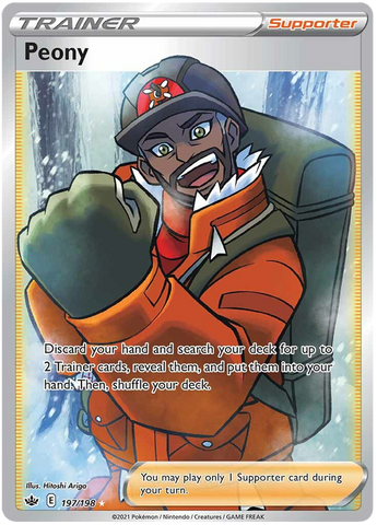 Peony (Full Art) 197/198 - SWSH06 Chilling Reign Holofoil