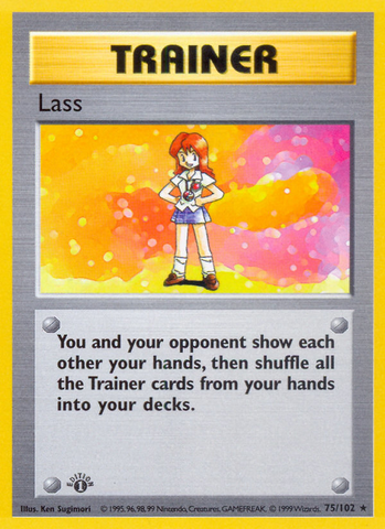 Lass - 75/102 - 1st Edition Base Set Shadowless - Rare