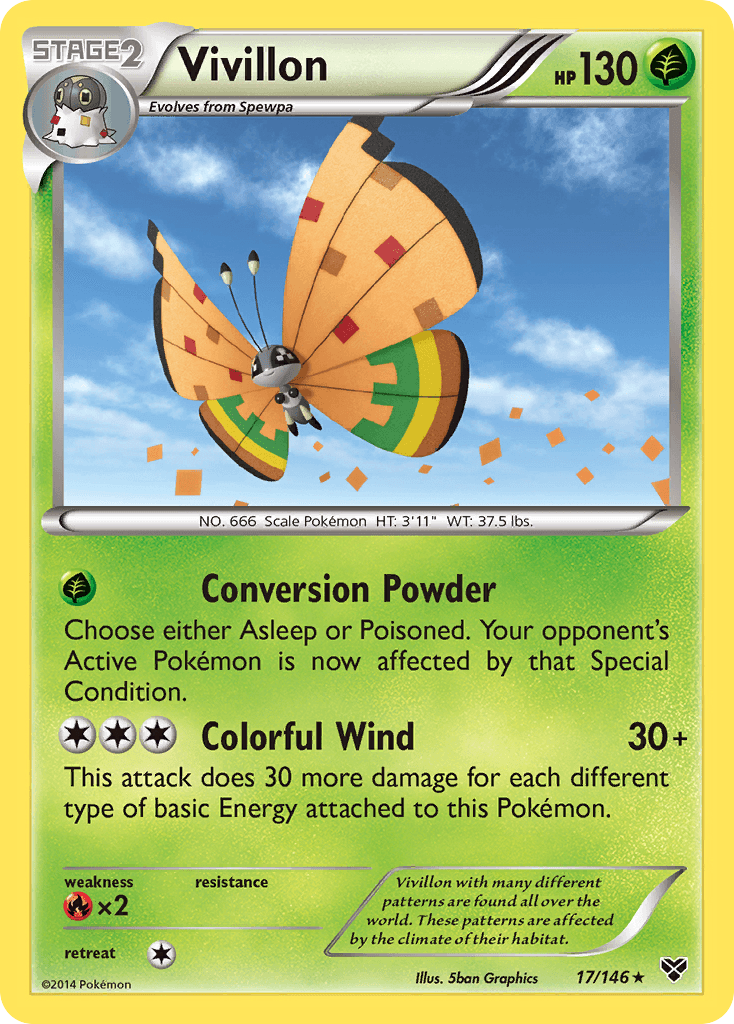 Vivillon (High Plains [Orange]) - XY Base Set Holofoil
