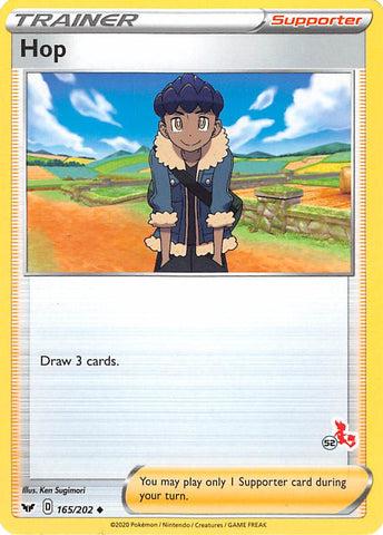 Hop - 165/202 (#52 Cinderace Stamped) - Battle Academy 2022