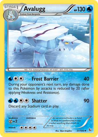 Avalugg 31/106 - XY  Flashfire