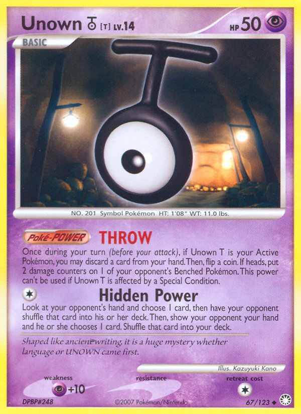 Unown [T] 67/123 - Mysterious Treasures