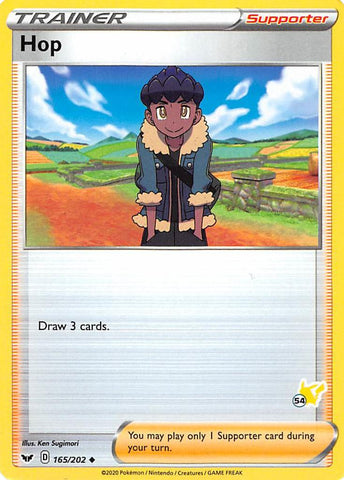 Hop - 165/202 (#54 Pikachu Stamped) - Battle Academy 2022