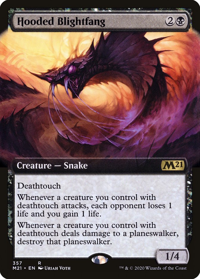 Hooded Blightfang (Extended Art) (M21-357) - Core Set 2021: (Extended Art)