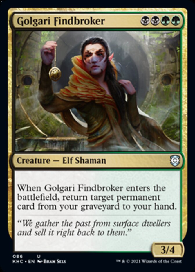 Golgari Findbroker (KHC-086) - Kaldheim Commander