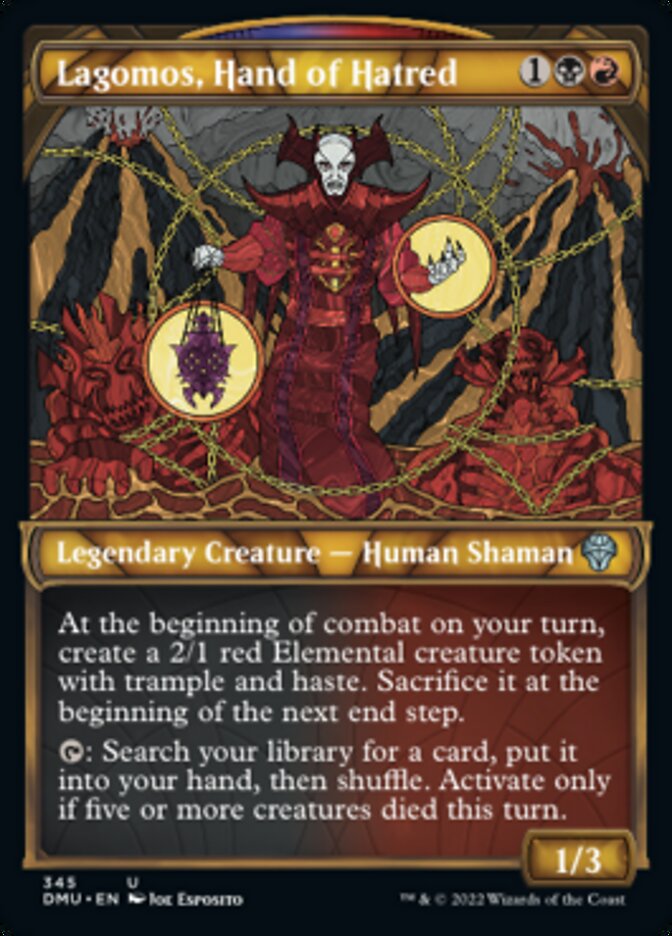 Lagomos, Hand of Hatred (Textured Foil) (DMU-345) - Dominaria United: (Showcase) Foil