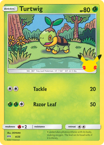 Turtwig - 4/25 4/25 - McDonalds 25th Anniversary Promos