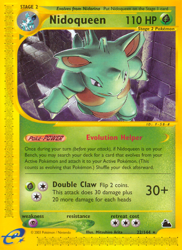 Nidoqueen (22) - 22/144 Skyridge - Rare