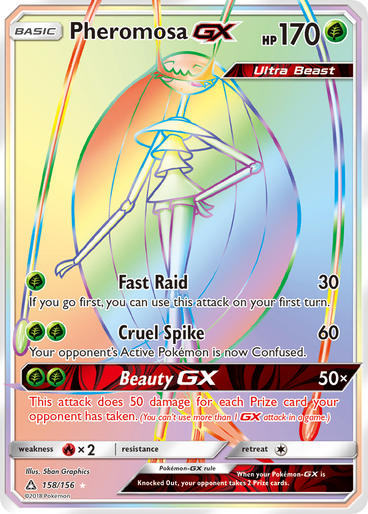 Pheromosa GX (Secret Rare)/156 - SM  Ultra Prism Holofoil