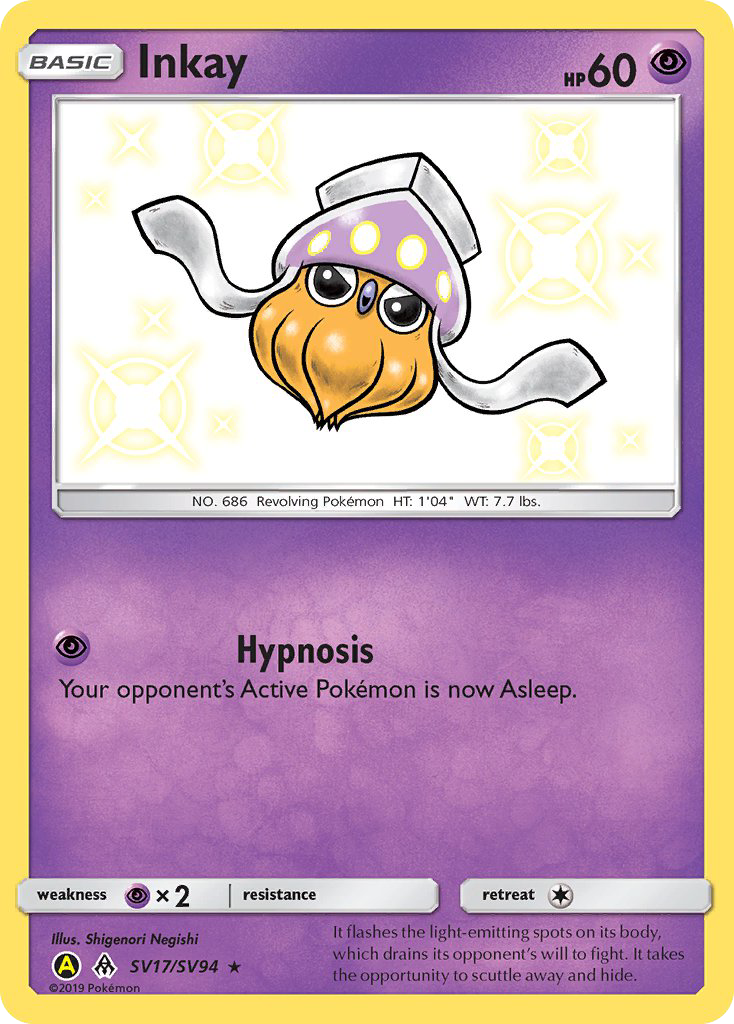 Inkay SV17/94 - Hidden Fates Shiny Vault Holofoil