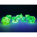 Chessex Gemini Plasma Green-Teal/Orange Luminary Polyhedral 7-Dice Set