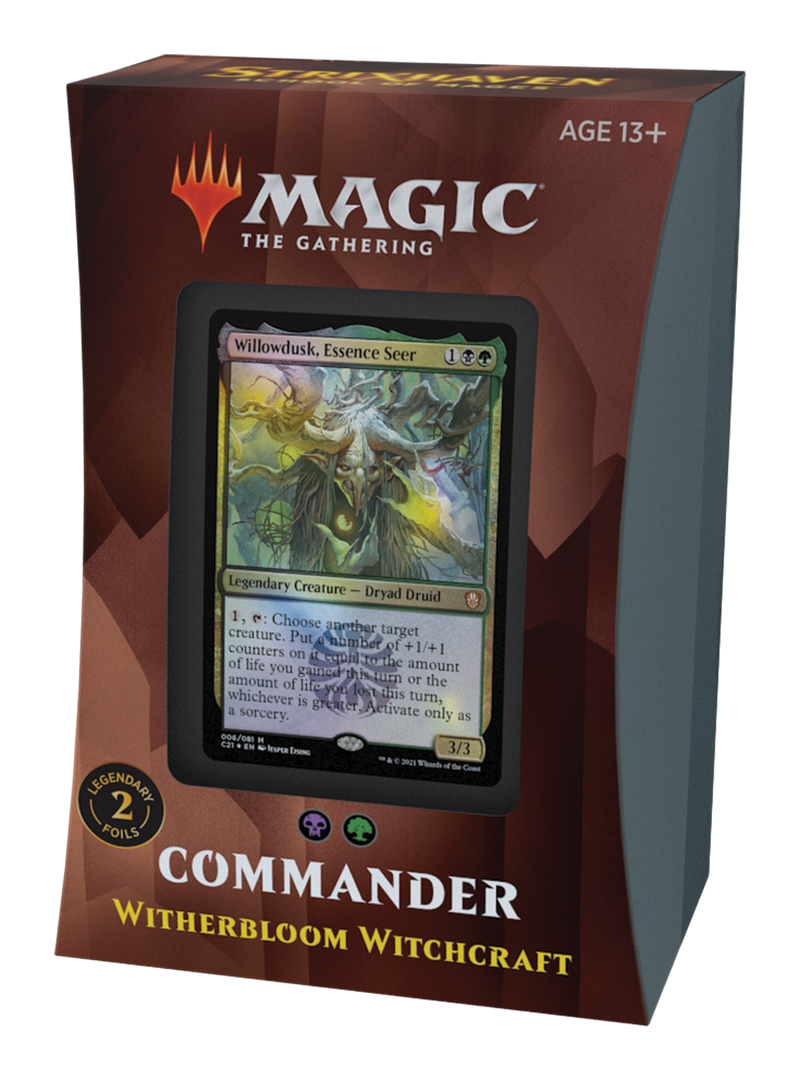 mtg 2021 commander decks Magic: The Gathering Commander decks are ready to play right out of the box and contain everything you need to play Magics most popular multiplayer format. MTG Commander 2021 Deck -