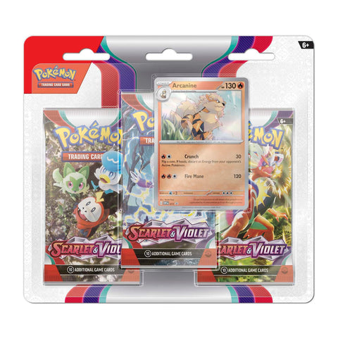 Scarlet & Violet Base Set 3 Pack Blister Arcanine