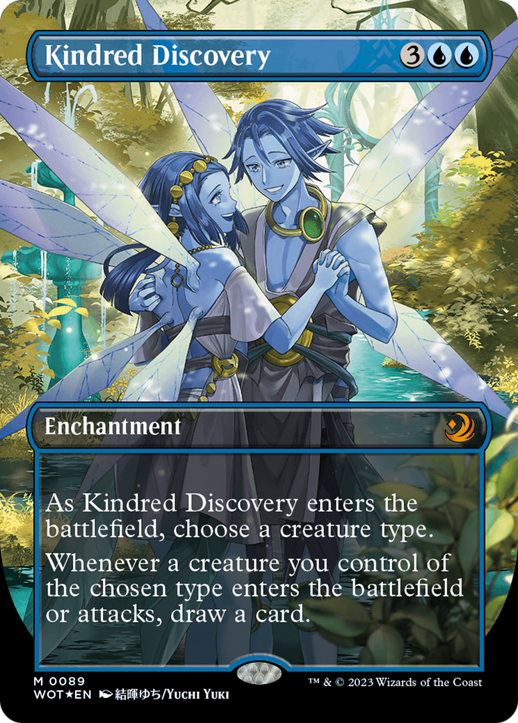 Kindred Discovery (Anime Borderless) (Confetti Foil) (WOT-089) - Wilds of Eldraine: Enchanting Tales (Borderless) Foil