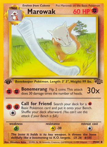 Marowak 39/64 - Jungle 1st Edition