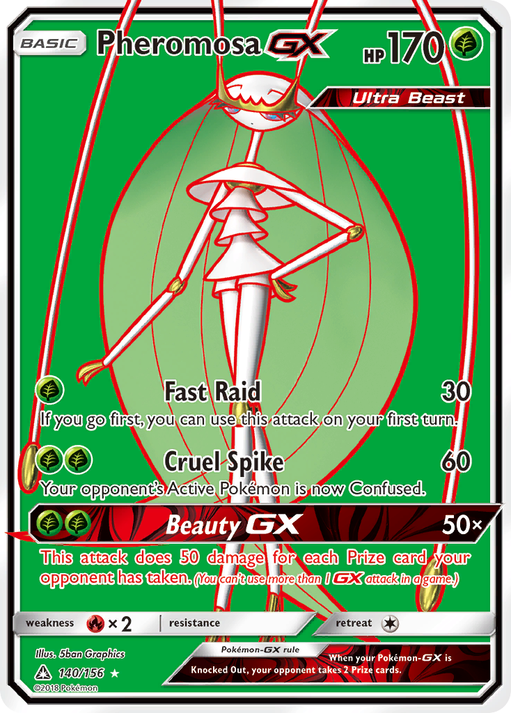Pheromosa GX (Full Art)/156 - SM  Ultra Prism Holofoil