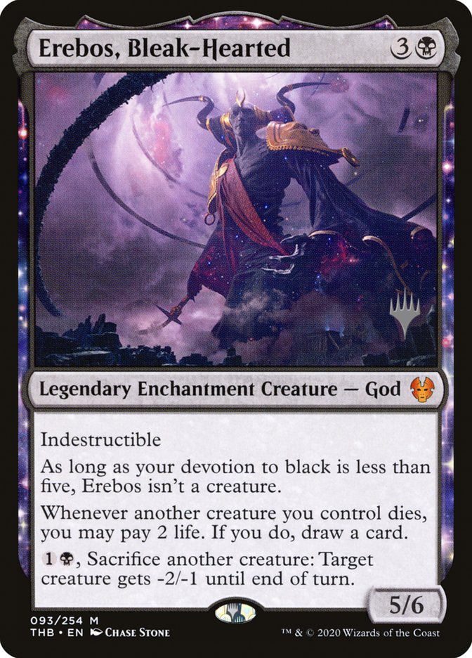 Erebos, Bleak-Hearted (PPTHB-093) - Theros Beyond Death Promos: (enchantment)