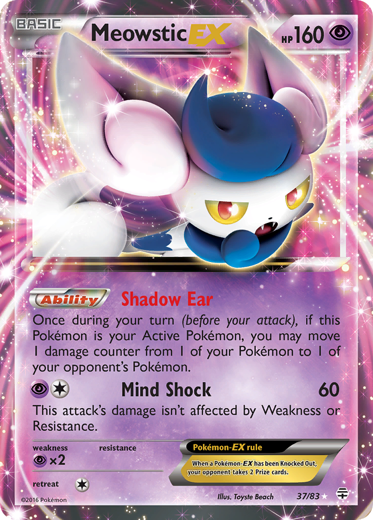 Meowstic EX 37/83 - Generations Holofoil
