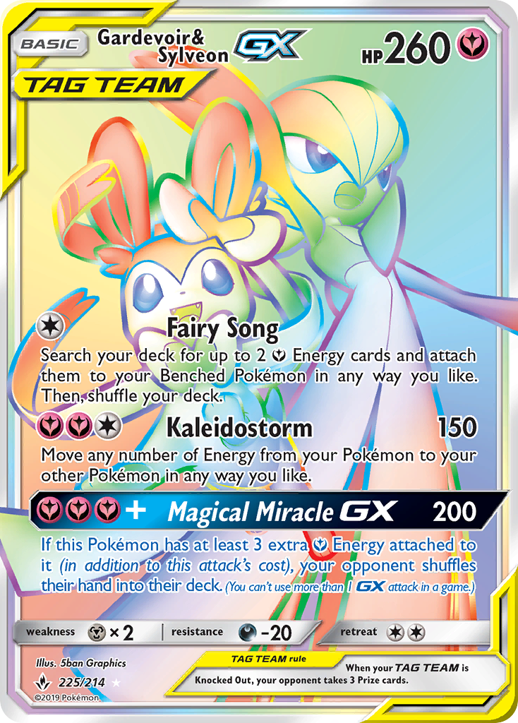 Gardevoir & Sylveon GX (Secret)/214 - SM  Unbroken Bonds Holofoil