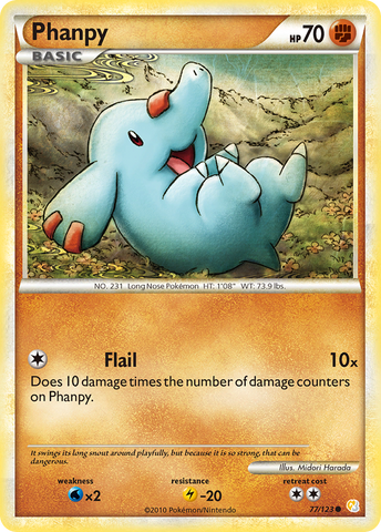 Phanpy 77/123 - HeartGold SoulSilver