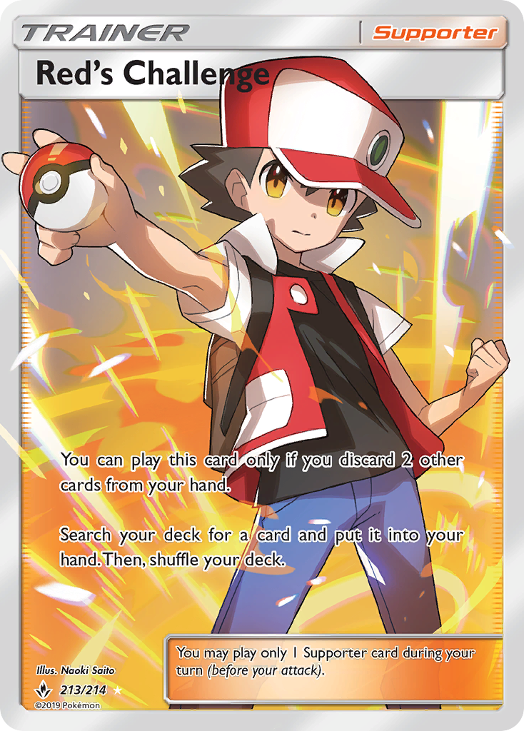 Red's Challenge (Full Art)/214 - SM  Unbroken Bonds Holofoil