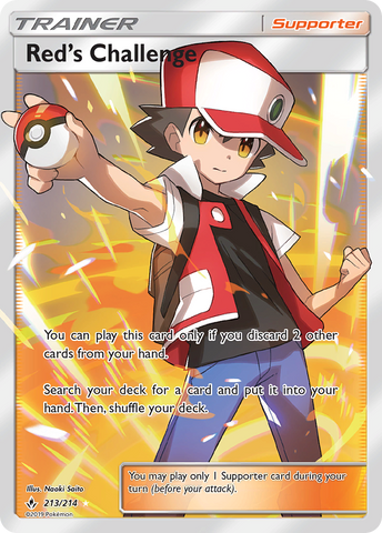 Red's Challenge (Full Art)/214 - SM  Unbroken Bonds Holofoil