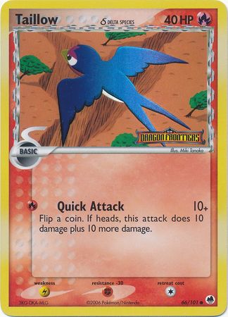 Taillow (Delta Species) 66/101 - Dragon Frontiers Reverse Holofoil