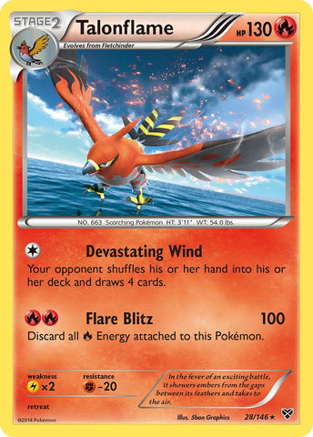 Talonflame - 28/146 (Cosmos Holo) - Blister Exclusives Holofoil