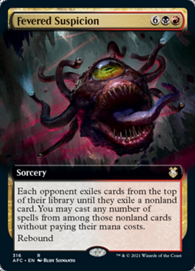 Fevered Suspicion (Extended Art) (AFC-316) - Forgotten Realms Commander: (Extended Art)