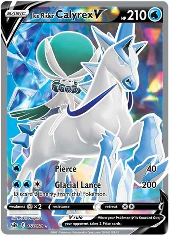 Ice Rider Calyrex V (Full Art) 163/198 - SWSH06 Chilling Reign Holofoil