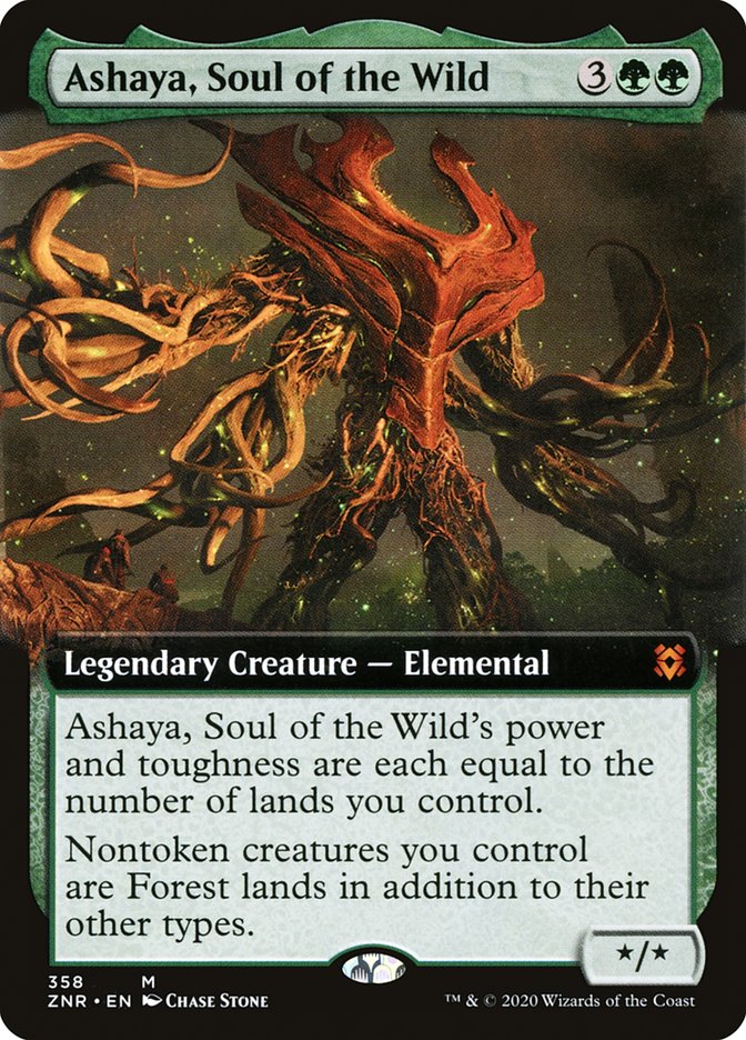 Ashaya, Soul of the Wild (Extended Art) (ZNR-358) - Zendikar Rising: (Extended Art)